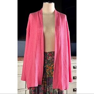 Anthropologie Montana Ribbed Pink Knit Cardigan NWT New LP Petite
